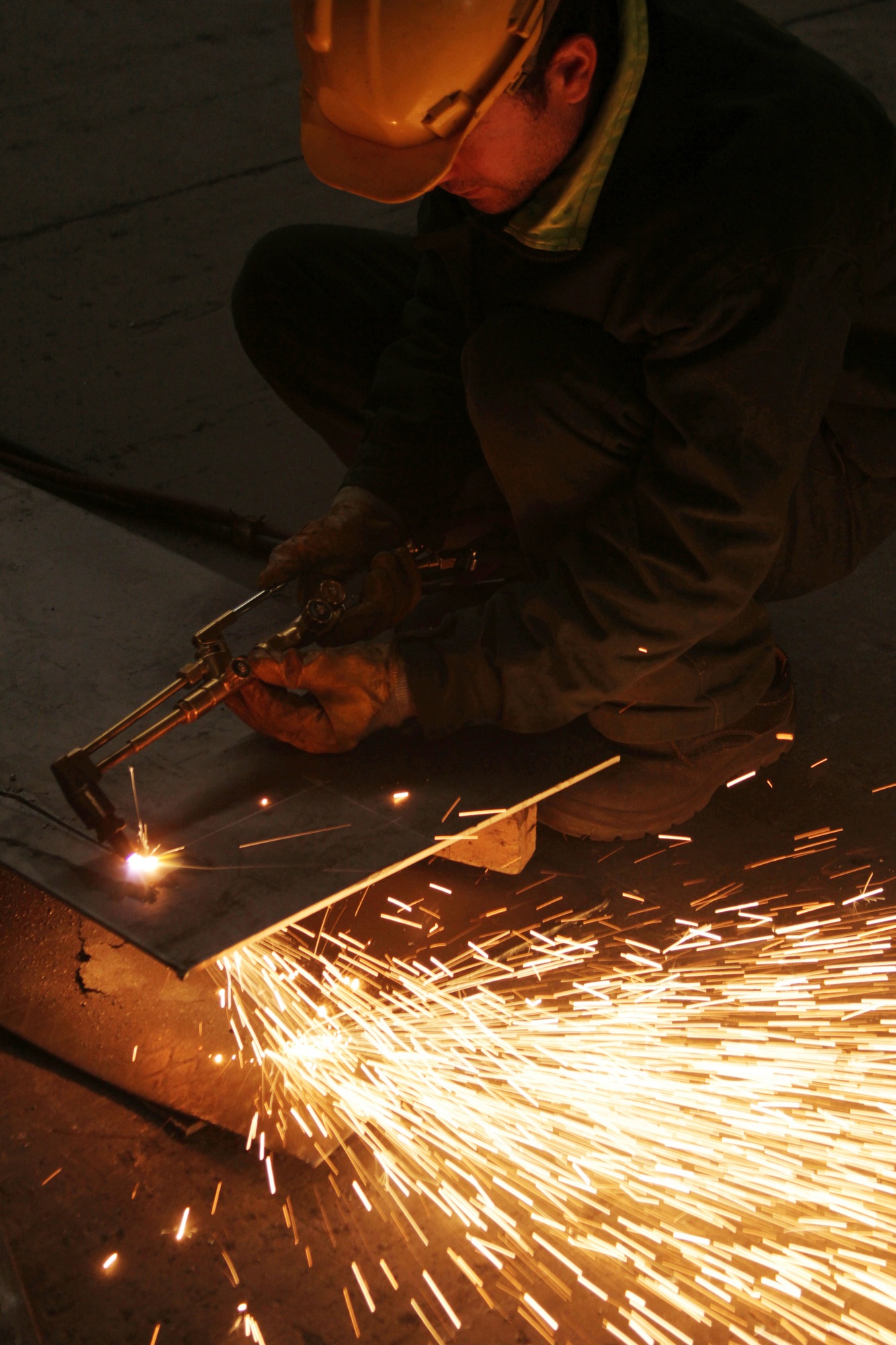 industrial welder inside the factory